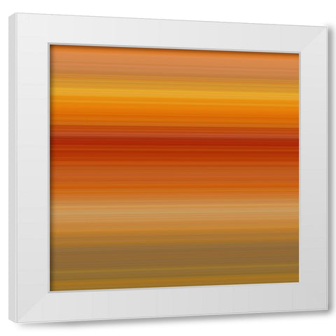 Warm Pinstripes II White Modern Wood Framed Art Print by Grayscale