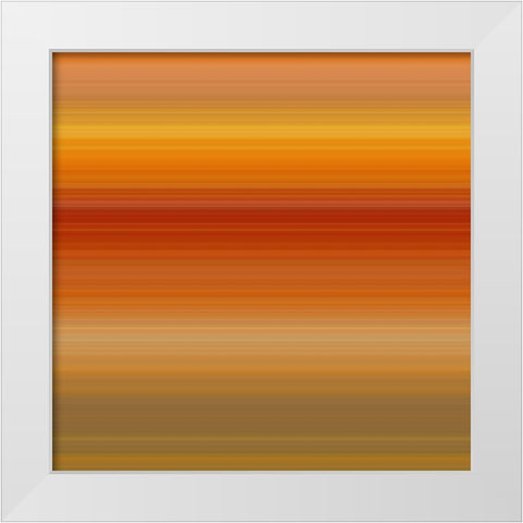 Warm Pinstripes II White Modern Wood Framed Art Print by Grayscale