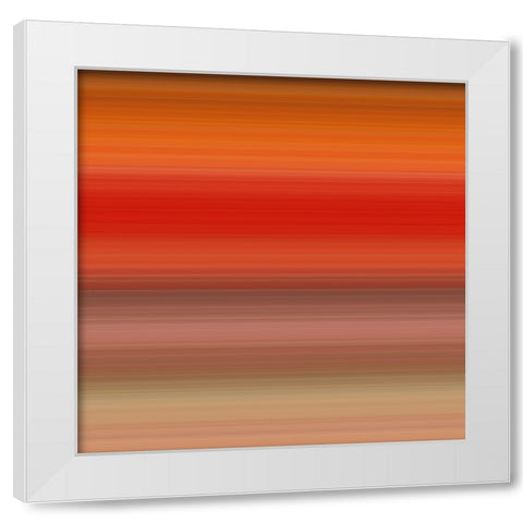 Warm Pinstripes III White Modern Wood Framed Art Print by Grayscale