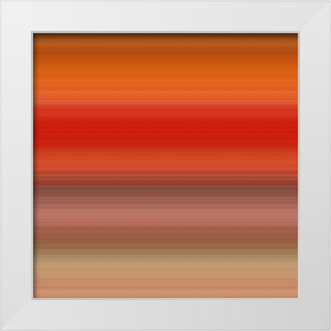 Warm Pinstripes III White Modern Wood Framed Art Print by Grayscale