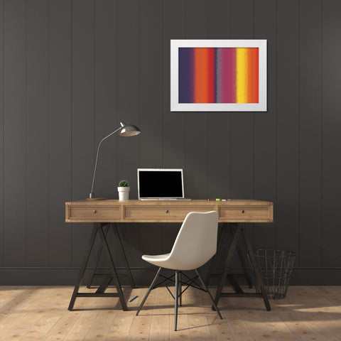 Bright Texture Stripes I White Modern Wood Framed Art Print by Grayscale