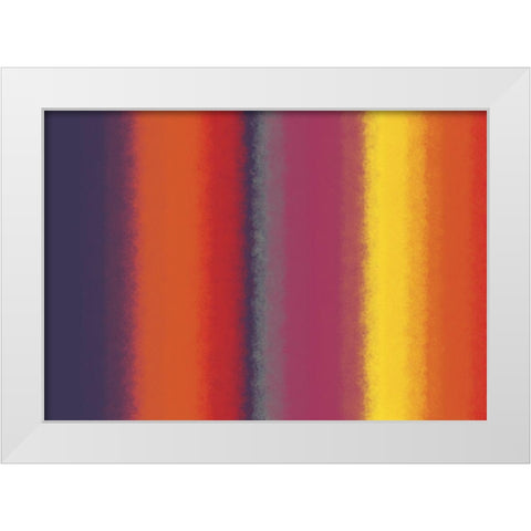 Bright Texture Stripes I White Modern Wood Framed Art Print by Grayscale