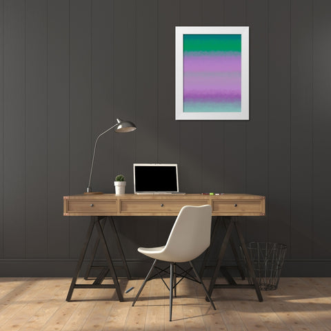 Cool Texture Stripes I White Modern Wood Framed Art Print by Grayscale