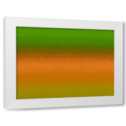 Green Texture Stripes II White Modern Wood Framed Art Print by Grayscale