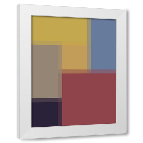Pixel Blocks II White Modern Wood Framed Art Print by Grayscale
