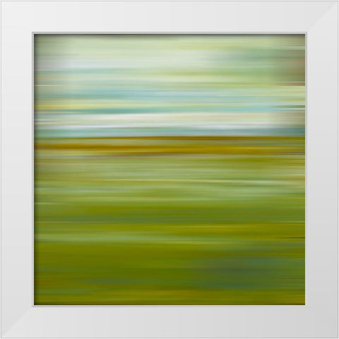 Green Painted Pinstripes I White Modern Wood Framed Art Print by Grayscale
