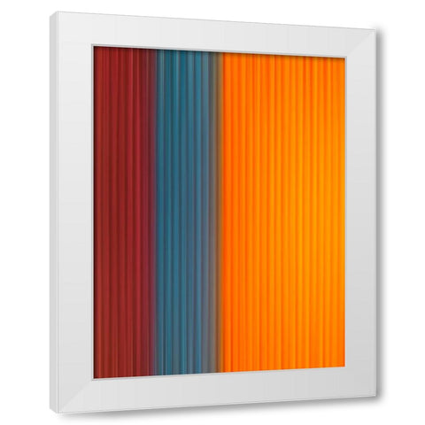 Fabric Pinstripes I White Modern Wood Framed Art Print by Grayscale