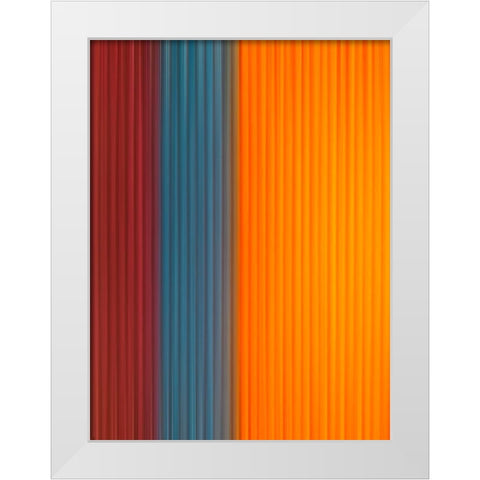 Fabric Pinstripes I White Modern Wood Framed Art Print by Grayscale