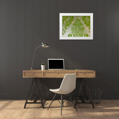 Painted Stencil II White Modern Wood Framed Art Print by Grayscale