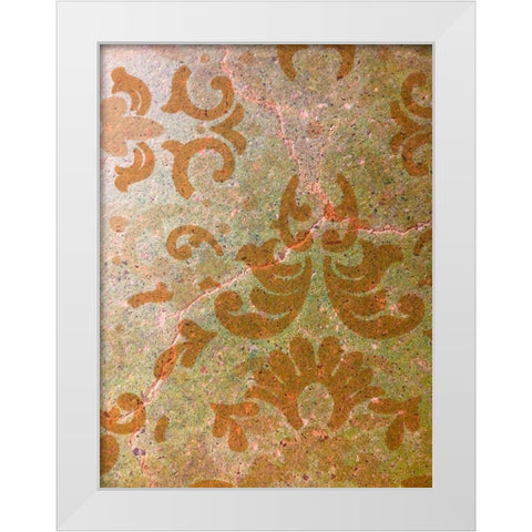Painted Stencil III White Modern Wood Framed Art Print by Grayscale