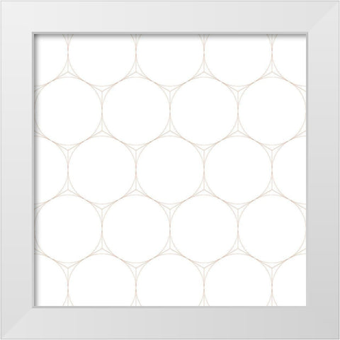 Isometric Hive II White Modern Wood Framed Art Print by Grayscale