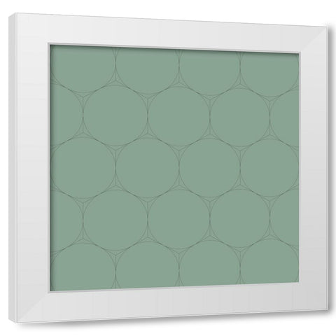 Isometric Hive III White Modern Wood Framed Art Print by Grayscale