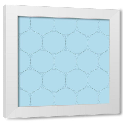 Isometric Hive IV White Modern Wood Framed Art Print by Grayscale