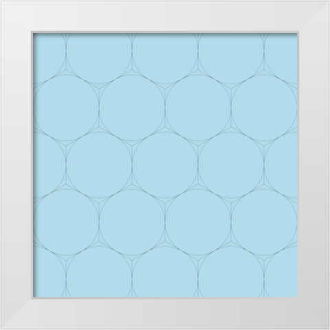 Isometric Hive IV White Modern Wood Framed Art Print by Grayscale