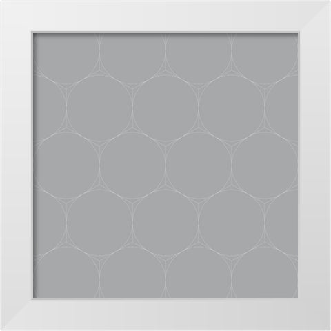 Isometric Hive V White Modern Wood Framed Art Print by Grayscale