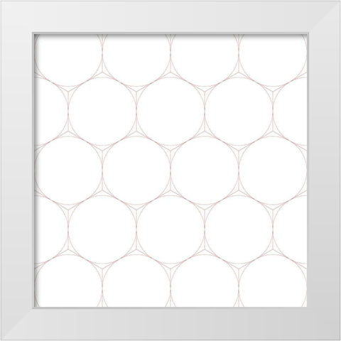Isometric Hive VI White Modern Wood Framed Art Print by Grayscale