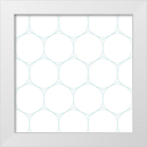 Isometric Hive VII White Modern Wood Framed Art Print by Grayscale