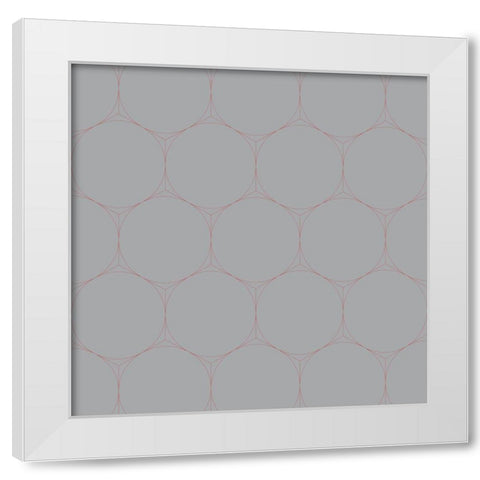 Isometric Hive IX White Modern Wood Framed Art Print by Grayscale
