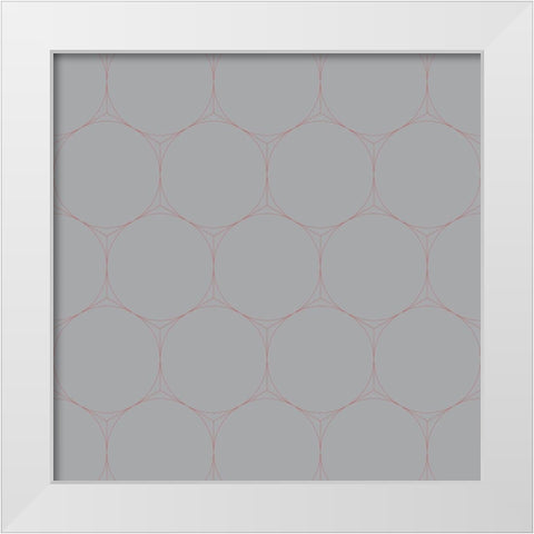 Isometric Hive IX White Modern Wood Framed Art Print by Grayscale