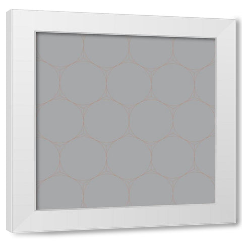 Isometric Hive X White Modern Wood Framed Art Print by Grayscale