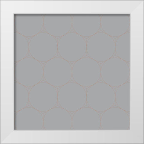 Isometric Hive X White Modern Wood Framed Art Print by Grayscale