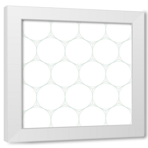 Isometric Hive XI White Modern Wood Framed Art Print by Grayscale