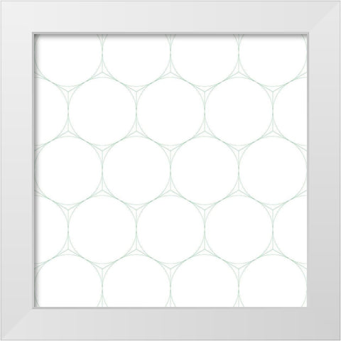 Isometric Hive XI White Modern Wood Framed Art Print by Grayscale