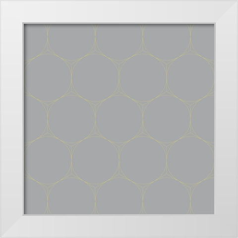 Isometric Hive XIV White Modern Wood Framed Art Print by Grayscale
