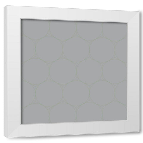 Isometric Hive XV White Modern Wood Framed Art Print by Grayscale