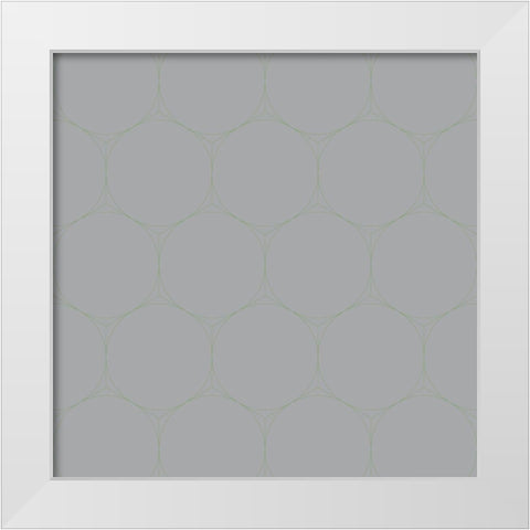 Isometric Hive XV White Modern Wood Framed Art Print by Grayscale