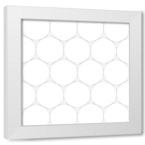 Isometric Hive XVI White Modern Wood Framed Art Print by Grayscale