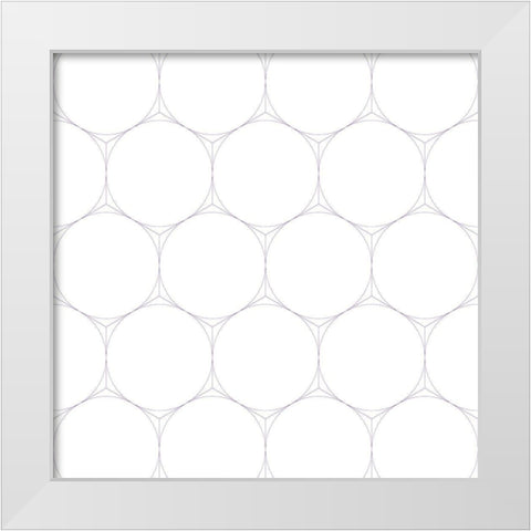 Isometric Hive XVI White Modern Wood Framed Art Print by Grayscale