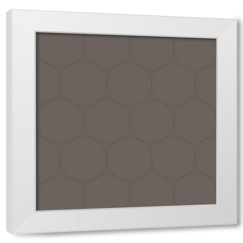 Isometric Hive XVIII White Modern Wood Framed Art Print by Grayscale