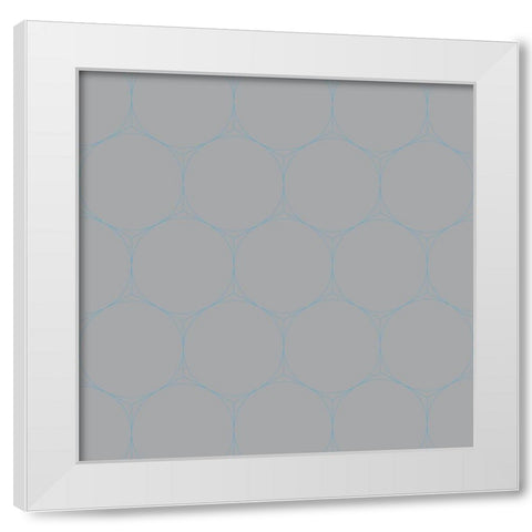 Isometric Hive XIX White Modern Wood Framed Art Print by Grayscale