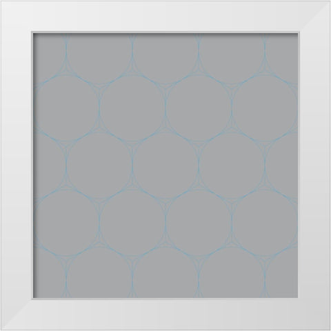 Isometric Hive XIX White Modern Wood Framed Art Print by Grayscale