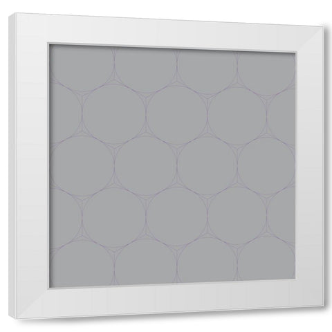 Isometric Hive XX White Modern Wood Framed Art Print by Grayscale