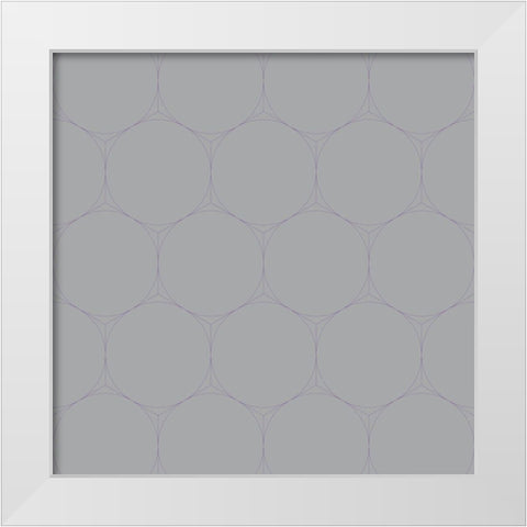 Isometric Hive XX White Modern Wood Framed Art Print by Grayscale