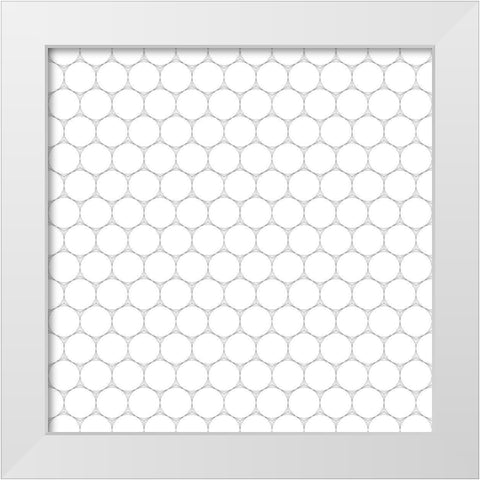 Small Isometric Hive I White Modern Wood Framed Art Print by Grayscale
