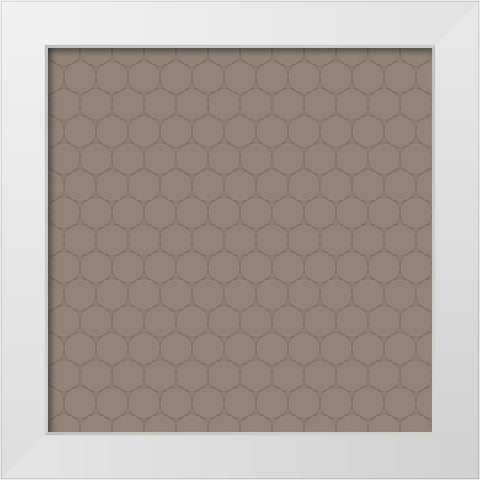 Small Isometric Hive II White Modern Wood Framed Art Print by Grayscale