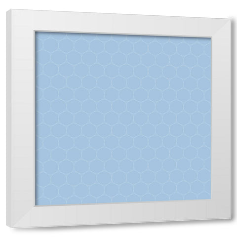 Small Isometric Hive III White Modern Wood Framed Art Print by Grayscale