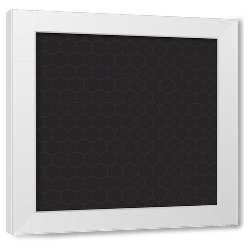 Small Isometric Hive V White Modern Wood Framed Art Print by Grayscale