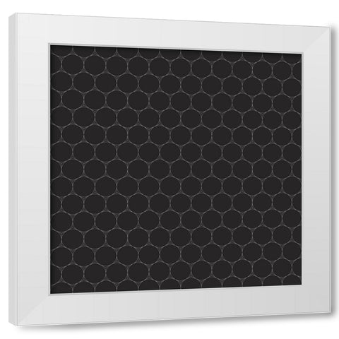 Small Isometric Hive VI White Modern Wood Framed Art Print by Grayscale