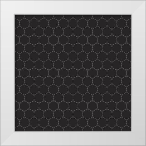 Small Isometric Hive VI White Modern Wood Framed Art Print by Grayscale