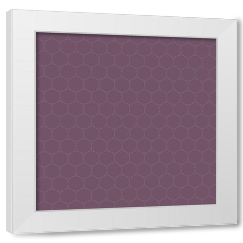 Small Isometric Hive VIII White Modern Wood Framed Art Print by Grayscale