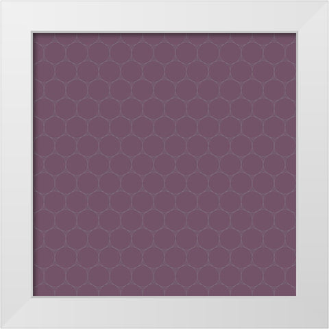 Small Isometric Hive VIII White Modern Wood Framed Art Print by Grayscale