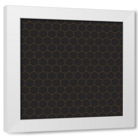 Small Isometric Hive IX White Modern Wood Framed Art Print by Grayscale
