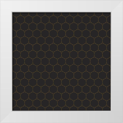 Small Isometric Hive IX White Modern Wood Framed Art Print by Grayscale