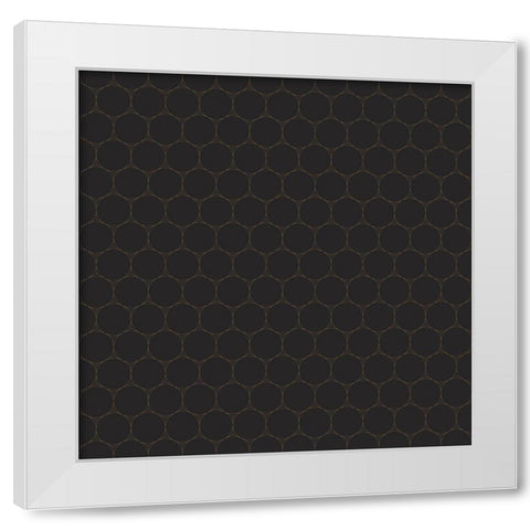 Small Isometric Hive X White Modern Wood Framed Art Print by Grayscale