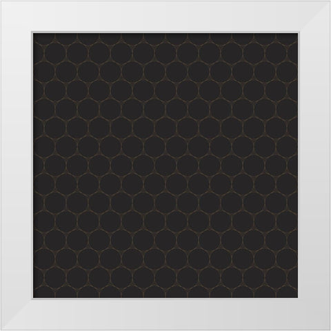 Small Isometric Hive X White Modern Wood Framed Art Print by Grayscale