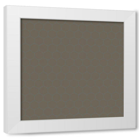 Small Isometric Hive XI White Modern Wood Framed Art Print by Grayscale